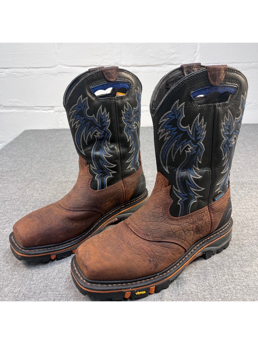 Cody James Men's 11" Decimator Waterproof Western Work Boots Nano Comp Toe 9.5D
